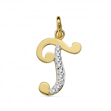 Colgante Letra Oro 1ª Ley 18 Kilates