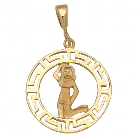 Colgante Horoscopo Acuario Oro 1ª Ley 18 Kilates