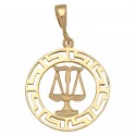 Colgante Horoscopo Acuario Oro 1ª Ley 18 Kilates