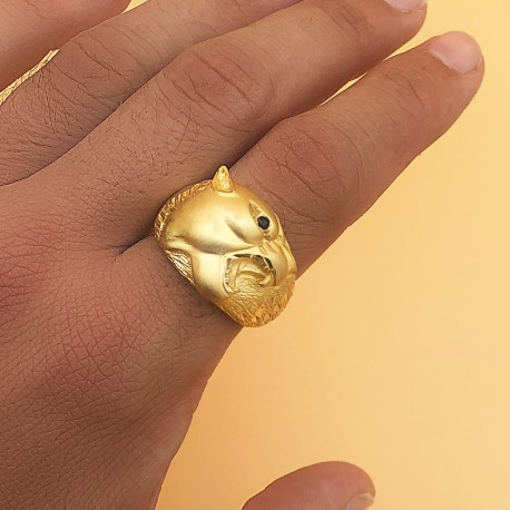 Sello Puma Caballero Oro 1ª Ley 18 Kilates