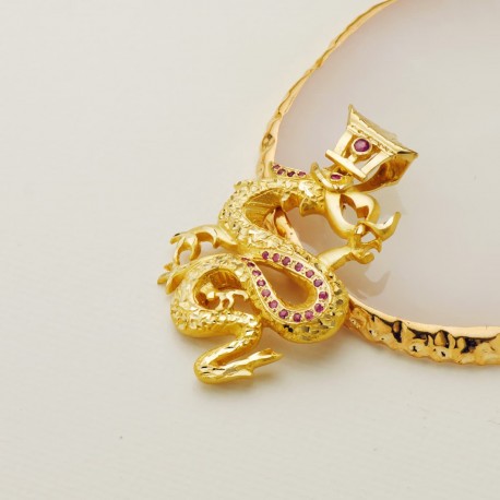 Colgante Dragon Oro 1ª Ley 18 Kilates