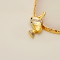 Colgante Bicolor Nefertiti Oro 1ª Ley 18 Kilates