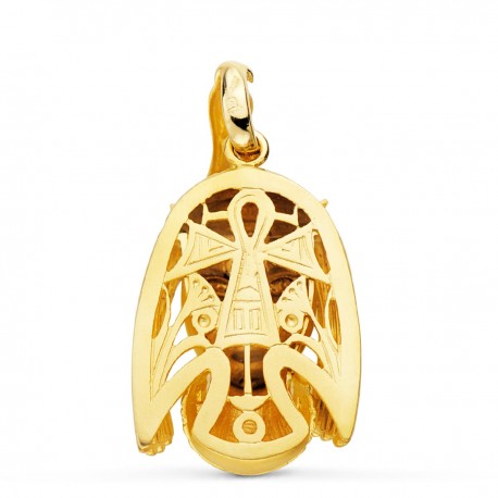 Colgante Bicolor Nefertari Oro 1ª Ley 18 Kilates