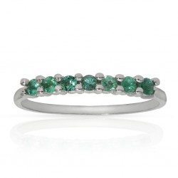 Sortija Rubis Oro Blanco 1ª Ley 18 Kilates 2