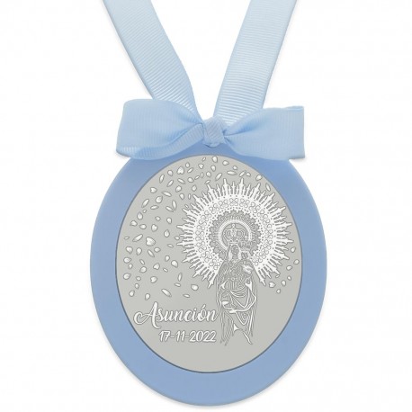 Medalla Cuna Virgen Del Pilar Plata 925mm