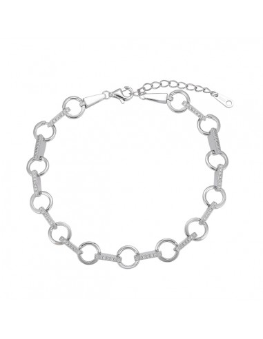 Pulsera Plata 1ª Ley y circonitas