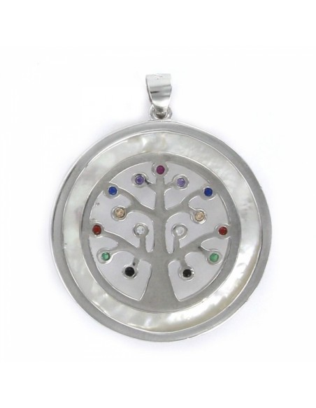 Colgante Arbol De La Vida Plata 1ª Ley 925mm