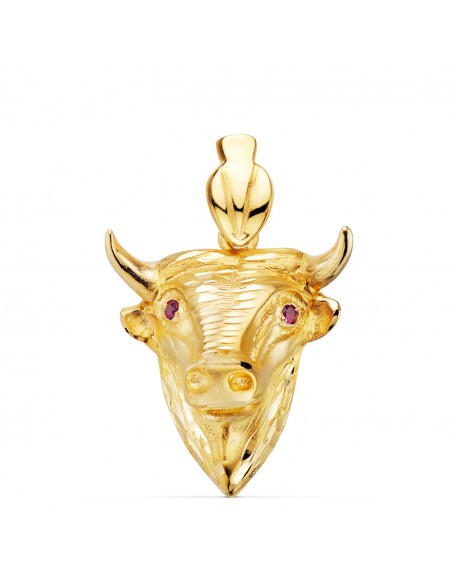 Colgante Cabeza Toro Oro 1ª Ley 18 Kilates