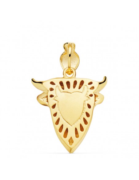 colgante cabeza toro oro 1 ley 18 kilates