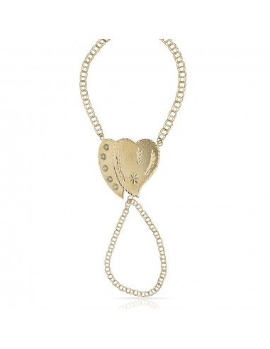 pulsera dedo corazones oro 1 ley 18 kilates