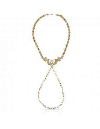 pulsera dedo manos oro 1 ley 18 kilates