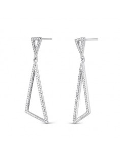 Pendientes Largos Plata 1 Ley y Circonitas