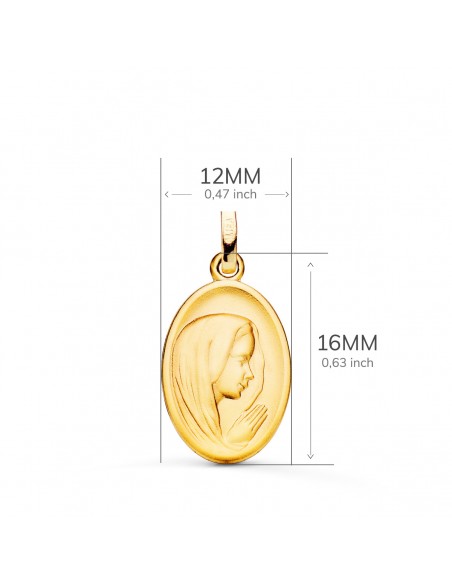 Medalla Virgen Niña Oro 1Ley
