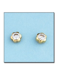 Pendientes Flor Oro 1ª Ley 18 Kilates