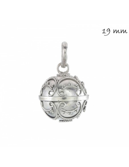 Colgante Llamador De Angeles Plata 1ª Ley 925mm