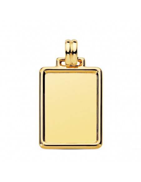Colgante Chapa Lisa Oro 1ª Ley 18 Kilates