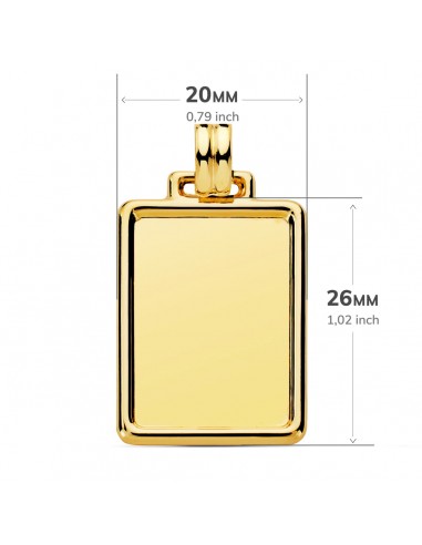 Colgante Chapa Lisa Oro 1ª Ley 18 Kilates