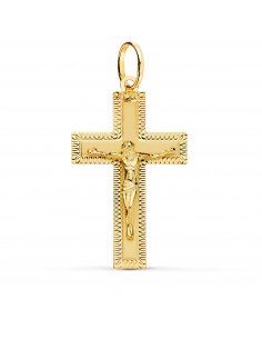 Cruz en Oro de 1 Ley con Cristo