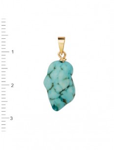 Colgante Turquesa Oro 1ª Ley 18 Kilates