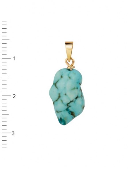 Colgante Turquesa Oro 1ª Ley 18 Kilates