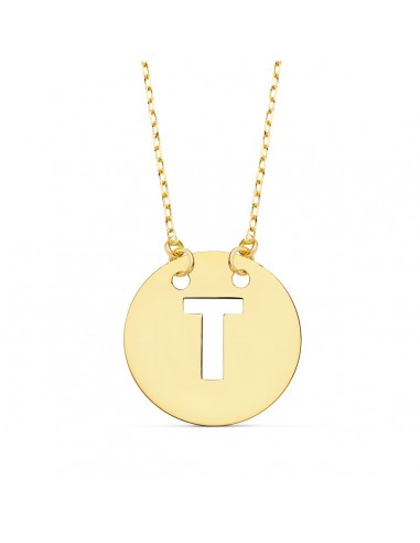 Colgante Letra Oro con Cadena Forzada
