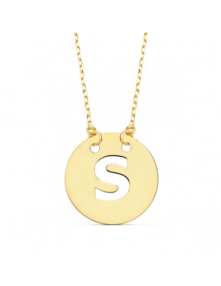 Colgante Letra Oro con Cadena Forzada