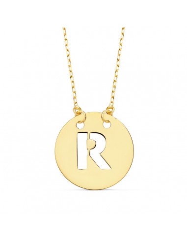 Colgante Letra Oro con Cadena Forzada