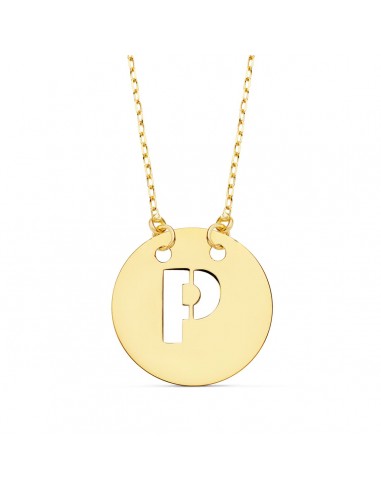 Colgante Letra Oro con Cadena Forzada