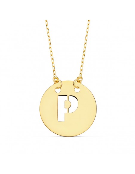 Colgante Letra Oro con Cadena Forzada