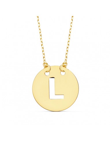 Colgante Letra Oro con Cadena Forzada