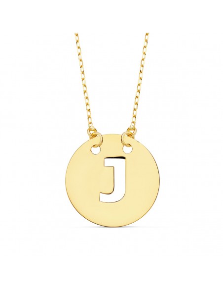 Colgante Letra Oro con Cadena Forzada