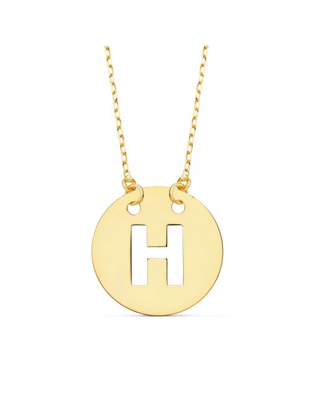 Colgante Letra Oro con Cadena Forzada