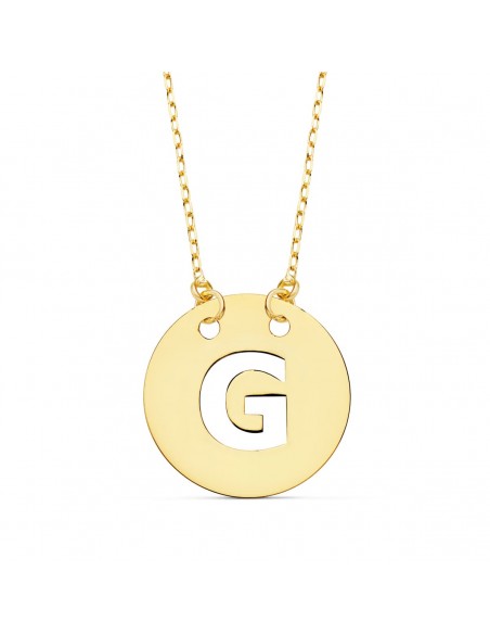 Colgante Letra Oro con Cadena Forzada