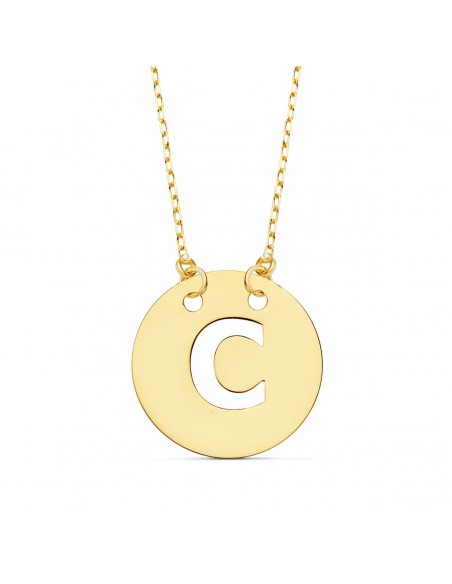 Colgante Letra Oro con Cadena Forzada