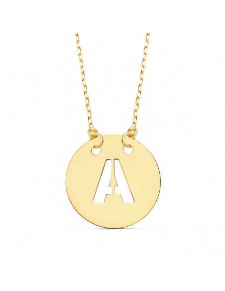 Colgante Letra Oro con Cadena Forzada