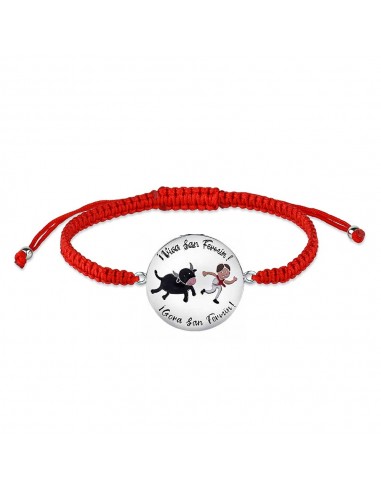 Pulsera Hilo trabajado y Plata 1 Ley San Fermin