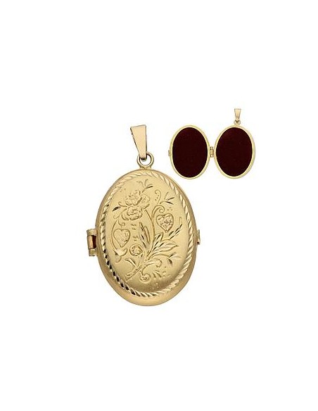 Guardapelo oro 18kl grande oval - 28x38mm | Joyería Lahoz