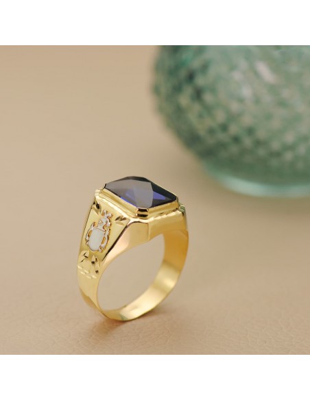 sello caballero oro 1 ley 18 kilates