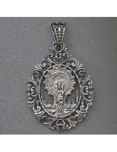 Medalla Virgen del Pilar en Plata de Ley