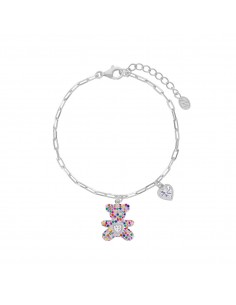 Pulsera Oso Marea en Plata 925 Rodiada con Circonitas | Joyería Lahoz