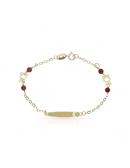 Pulsera Nomeolvides Bebe Oro 1ª Ley 18 Kilates