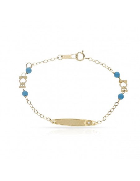 Pulsera Nomeolvides Bebe Oro 1ª Ley 18 Kilates