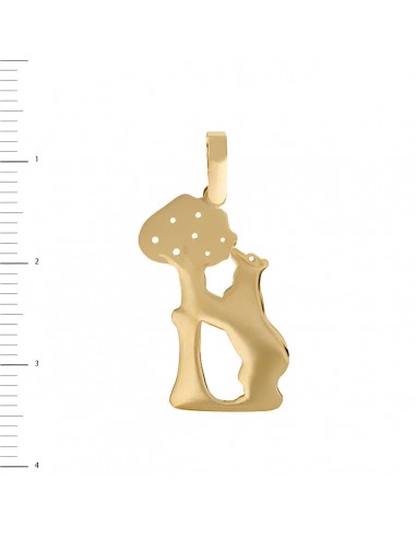Colgante Oso y Madroño Oro 1ª Ley 18 Kilates - medidas