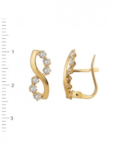 Pendientes Circonitas Oro 1ª Ley 18 kilates