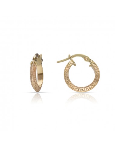 Pendientes Aros Greca Oro 1ª Ley 18 Kilates