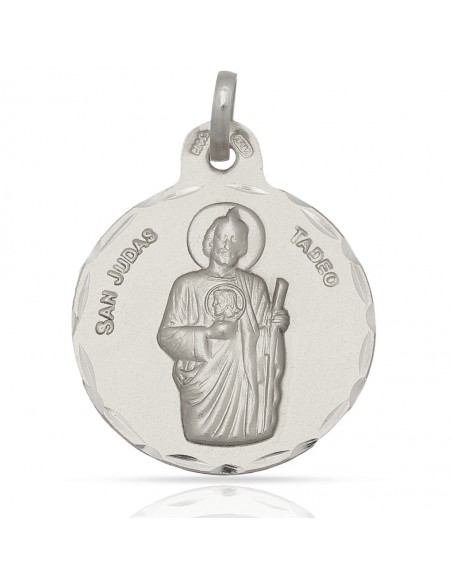 Medalla San Judas Tadeo Plata 1ª Ley 925mm