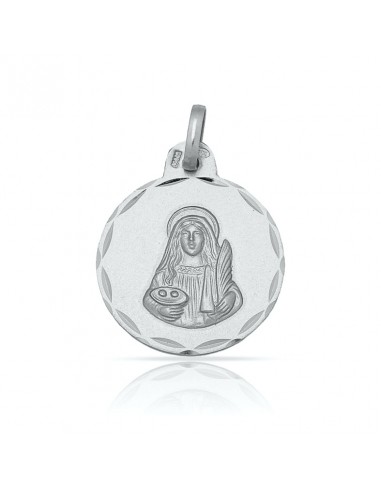 Medalla Santa Lucia Plata 1ª Ley 925mm