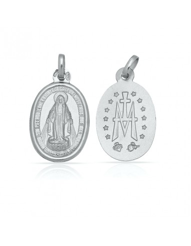 Medalla Virgen  Milagrosa Plata 1ª Ley 925mm