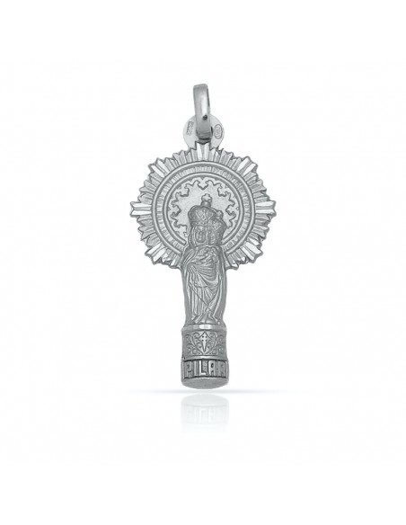Medalla Virgen Del Pilar Plata 1ª Ley 925mm