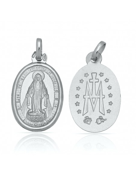 Medalla Virgen Milagrosa Plata 1ª Ley 925mm